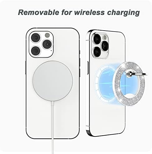Magnetic Phone Ring Holder for MagSafe, Silver - Image 2