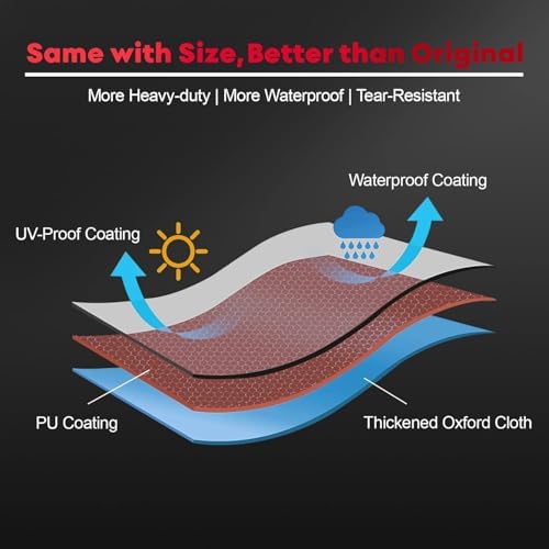 Comnova Griddle Cover for Blackstone 22 Inch 17 Inch Griddle with Hood and Stand - 600D Flat Top Grill Cover for Blackstone 22" 17" Griddle on Stand and 22" Adventure Ready, Waterproof & Heavy Duty - Image 7