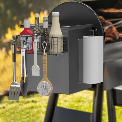 1 Pack Magnetic Storage Bin and Paper Towel Holder for Traeger Smoker Grill - Image 6