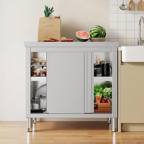 SPECRAFT 36x23x33 Inch Stainless Steel Prep Table Cabinet - Image 2