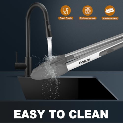 Kitchen Tongs Up To 600°F Silicone Tongs for Cooking 7,9,12 in Grey - Image 7
