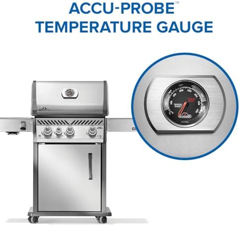 Napoleon Rogue PRO 425 3-Burner Natural Gas Grill with Infrared Side Burner - Image 7