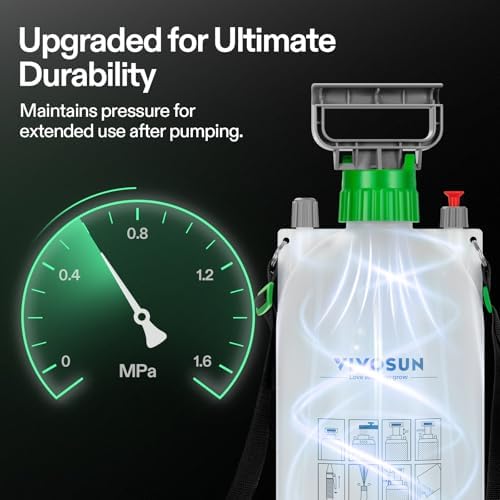VIVOSUN 1.6 Gal/6L Pump Sprayer, Garden Water Sprayer - Image 3