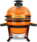 London Sunshine 13-Inch Ceramic Kamado Grill, Waterproof Vent Cap, Orange by LondonSunshine
