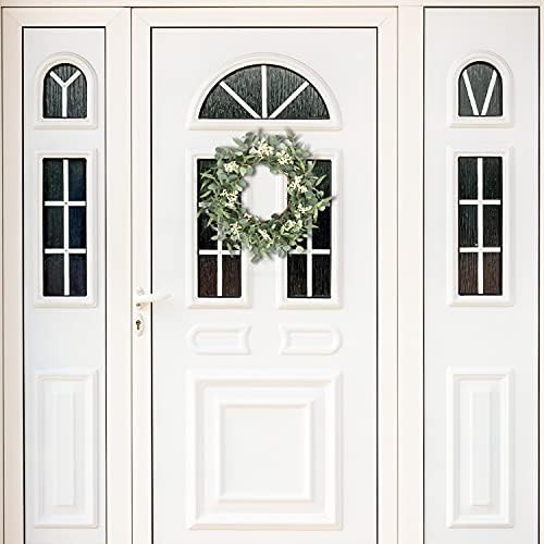 Pinkpum 20'' Eucalyptus Wreath for Front Door Porch Decor, Spring Summer - Image 6
