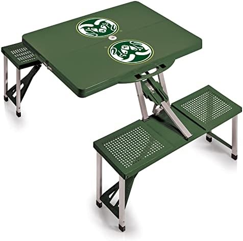 PICNIC TIME NCAA North Carolina Tar Heels Folding Picnic Table - Camping Table - Outdoor Table with Umbrella Hole by PicnicTimeFamilyofBrands