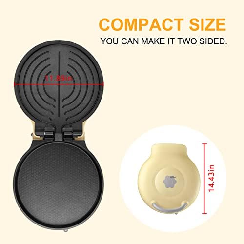 Bear 11.8'' 1500W Electric Smokeless Indoor Grill with Adjustable Temp, Quesadilla Maker Nonstick Pan for Breakfast, Lunch, Dinner - Image 6