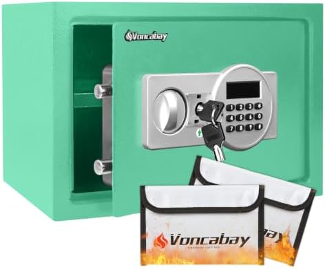 Voncabay Money Safe Box for Home with Digital Keypad, 0.8 Cu. Ft., Green by Voncabay