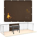 Fireproof Grill Heat Shield for Deck Railing/Wall, 4'x3', Brown by Amerbro