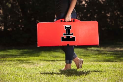PICNIC TIME NCAA Texas Tech Red Raiders Folding Picnic Table - Camping Table - Outdoor Table with Umbrella Hole, (Red) - Image 4