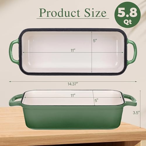 11x5 Inch Cast Iron Bread Pan with Lid, Sourdough Bread Baking - Image 3