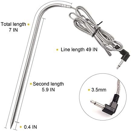 JZW-Shop 2 Pack Replacement Meat Probe for Pit Boss Pellet Grill Smokers - Image 2