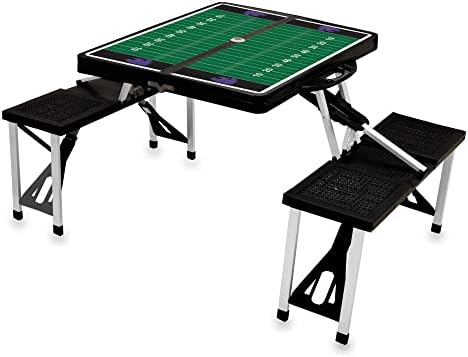 PICNIC TIME NCAA North Carolina Tar Heels Folding Picnic Table - Camping Table - Outdoor Table with Umbrella Hole by PicnicTimeFamilyofBrands