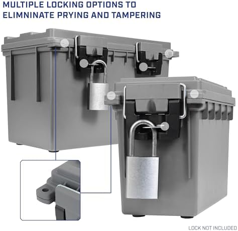 Sheffield 12755 Ammo Box Made in USA, Stackable Lockable Ammo Storage Box - Image 5