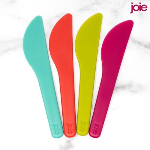 Joie Spreaders Set, Reusable Plastic Knives, 4-Count Assorted Colors - Image 6