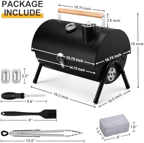 Joyfair Portable Charcoal Grill with Tools Set, Small Camping BBQ Grills - Image 2