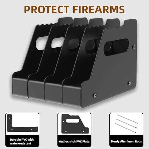 HEKAGURA Pistol Rack for Gun Safe, Can Hold up to 4-8 Pistols, with Foam Protection to Prevent Scratches on The Guns for Revolvers, Glock 17 19 23 Gun Safe Accessories - Image 6