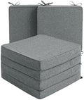 Outdoor Chair Cushions, Chair Pads, Set of 6, 17 x 16 in, Dark Grey by Unknown