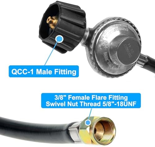 2-Feet propane Gas Grill Regulator and Hose - Image 4