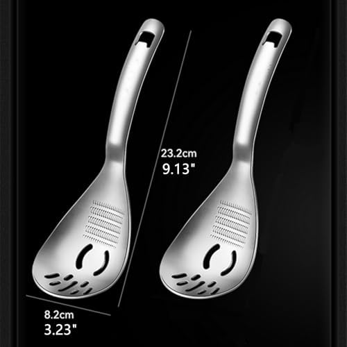 5 in 1 Egg Separator for Raw Eggs, Potato Masher Multifunction Cooking Spoon, Egg Yolk Separator, Grater Plate, Bottle Opener & Slotted Spoon 304 Stainless Steel Thickened (Cooking spoon) - Image 6