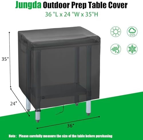 36 Inch Outdoor Prep Table Cover for Stainless Steel Work Table - Image 2