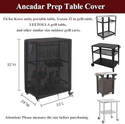 Prep Table Cover for Keter Unity Small, 33x24x32in Waterproof - Image 3