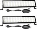 Onforu LED Shop Lights,100W 14000lm Ultra Bright LED Work Lights with Plug,6500K Daylight White Garage Light,IP66 Waterproof Lighting for Garage Warehouses Workshop(2 Pack) by Onforu