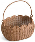 Large Wicker Picnic Basket, Handwoven Garden Harvest Basket for Gathering Vegetables Flowers Fruits, Woven Rattan Style Basket with Handles for Picnic Outdoor Storage Gardening Organization by Unknown