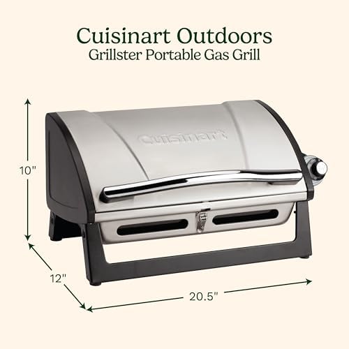 Cuisinart Gas Grill with Locking Lid, Portable, 8,000 BTU, 10 lbs. - Image 2