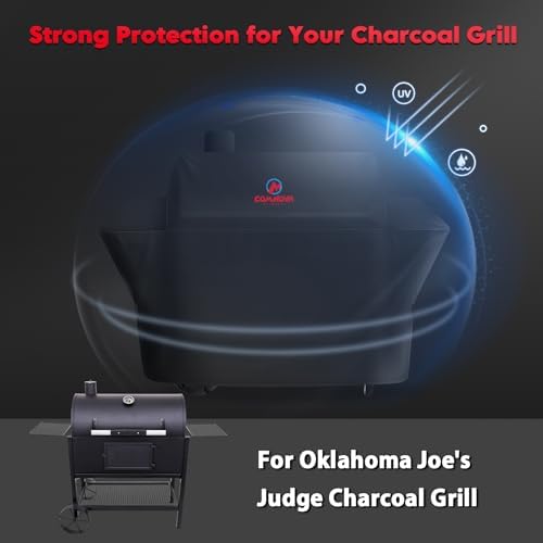 Grill Cover for Oklahoma Joe's Judge Charcoal Grill - 600D Premium BBQ Cover Waterproof and Heavy Duty for Oklahoma Joe's Judge Smoker - Image 4