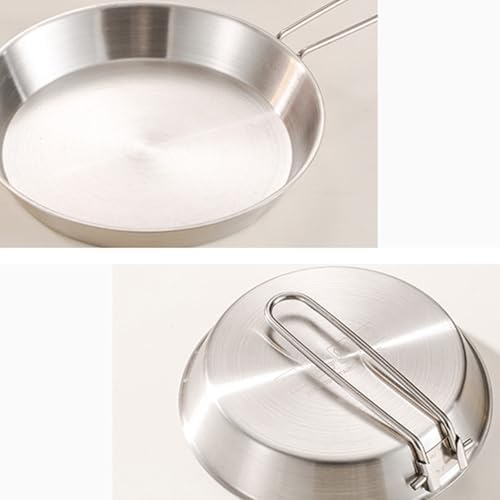 3Pcs Frying Pans Nonstick Skillets Cookware Outdoor Cooking Pans with Removable Handle for Camping, Hiking, Picnics Light Weight Camping Cookware Kitchen Utensils - Image 6