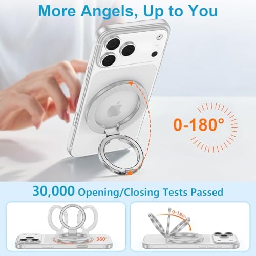 Magnetic Phone Grip, MagSafe Phone Ring Holder Two-Sided Magnet Kickstand - Image 2