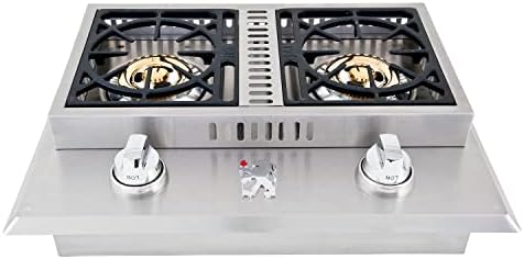 Lion Premium Grills L1707 Propane Gas Double Side Burner, 26-3/4 by 20-1/2-Inch by Unknown