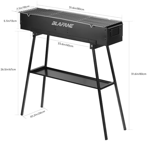 Charcoal Grill, Portable BBQ Grill with Removable Stand Accessories - Image 5