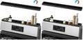 AWOKE Stove Top Shelf 30 Inch - Silicone Material Magnetic Shelf for Stove - 3 Functional Partitions Kitchen Spice Rack Organizer-Black,Kitchen Gadgets Storage Organization (Pack of 2) by AWOKE