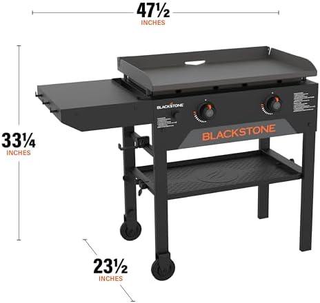 Blackstone 28 Inch Original Omnivore 2365, 2 Burner Griddle Outdoor Flat Top Grill with 5467 Patio Series Griddle Cover - Image 3