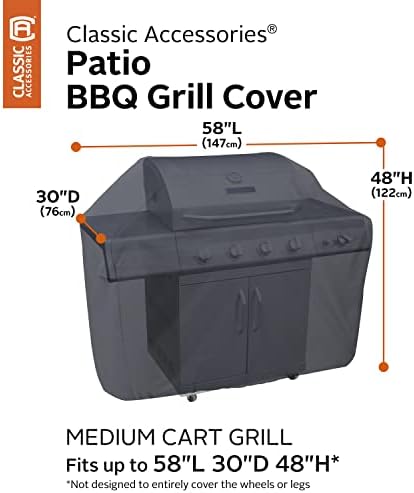 Classic Accessories Water-Resistant 58 Inch BBQ Grill Cover - Image 5