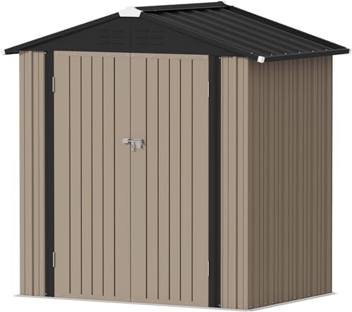 Devoko 6x4 FT Outdoor Storage Shed, Brown by DEVOKO
