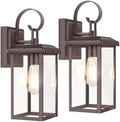 BesLowe 2-Pack 15" Outdoor Wall Light Fixtures, Brown Modern Porch Sconces by BringYourBrightFuture
