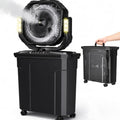 Ausic 5 Gal 12" Portable Misting Fan for Outside Patios, 【Max 62H】 Outdoor Rechargeable Battery Oscillating Fan with Remote, Cooling Dugout Water Fan with Caster/LED Light/Timer, Camping Essential by Ausic