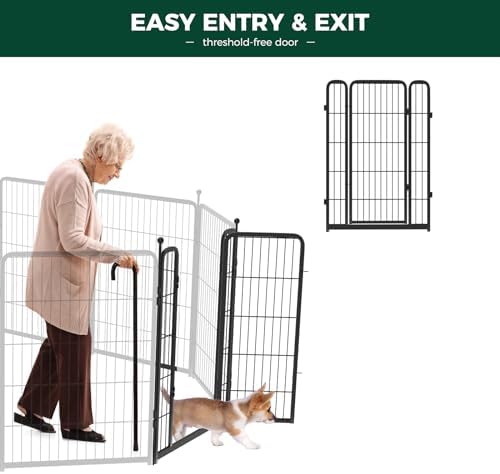 FXW Add-On Gate Panel for Outdoor Dog Playpen, 40" H, Black, Patented - Image 3