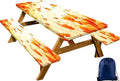 CAPSCEOLL Fitted Picnic Table Cover with Bench Covers 5ft - Fall Maple by CAPSCEOLL
