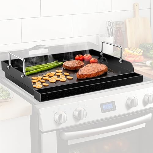 QuliMetal 17 x 13 Inch Cast Iron NanoCeramic Griddle for Gas Grills by QuliMetal