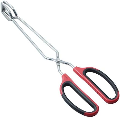 HINMAY Stainless Steel Scissor Tongs with Comfort-Grip Handle 12-Inch by HINMAY