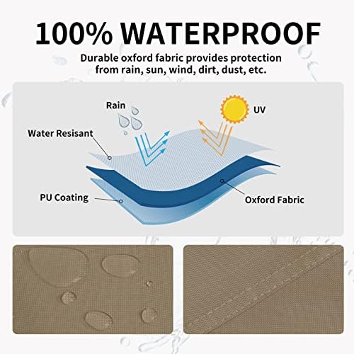 Easy-Going Pyramid Torch Patio Heater Cover, 90"H x 23"L x 23"W, Camel - Image 3