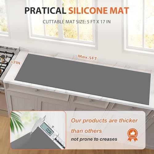 Silicone Mat Roll, Heat Resistant Kitchen Countertop Protector - Image 2