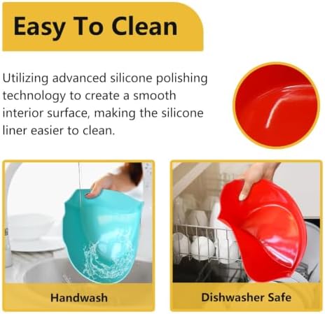 Magikichen Silicone Crock pot Liners,Slow Cooker Liners, 4 Quart Oval Reusable Crock pot Divider Insert,BPA-Free, Dishwasher Safe - Image 3