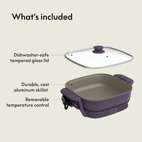 bella Fits-Anywhere™ SAUTE Make & Take Skillet, Non-Toxic Ceramic, Plum - Image 6