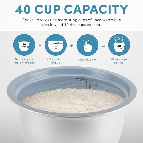 Aroma 20-Cup (Uncooked) / 40-Cup (Cooked) Commercial Rice Cooker and Warmer - Image 3