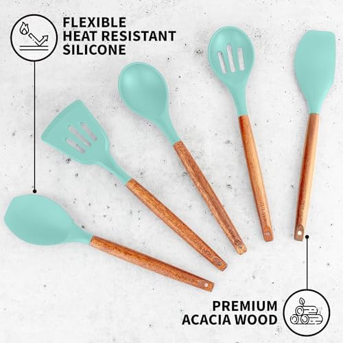 Zulay Kitchen 5 Piece Silicone Utensil Set - Image 2